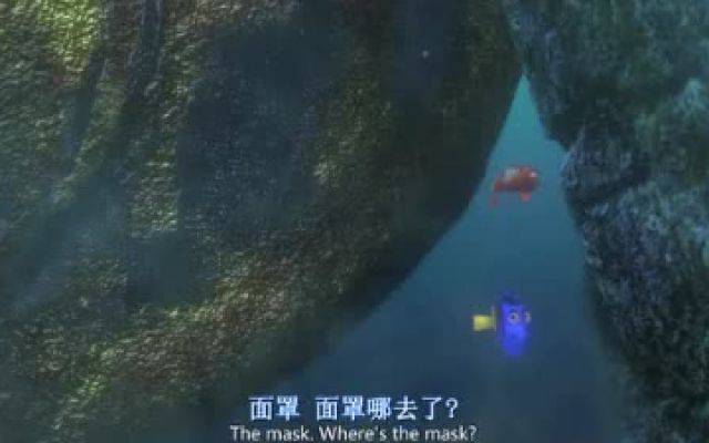 海底总动员：鱼爸爸和蓝鱼阿姨经历了一场大冒险！它丢失了面罩！