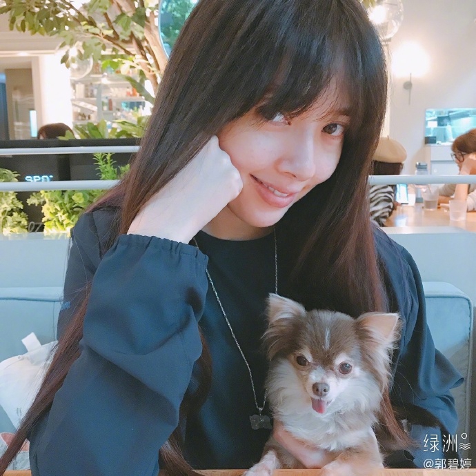 郭碧婷被曝怀孕后首晒近照 抱犬出镜刻意遮肚面色红润