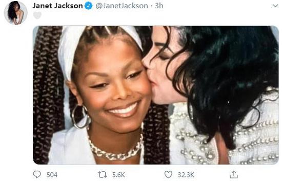 珍妮·杰克逊在社交平台晒照，纪念哥哥迈克尔·杰克逊去世十一周年
