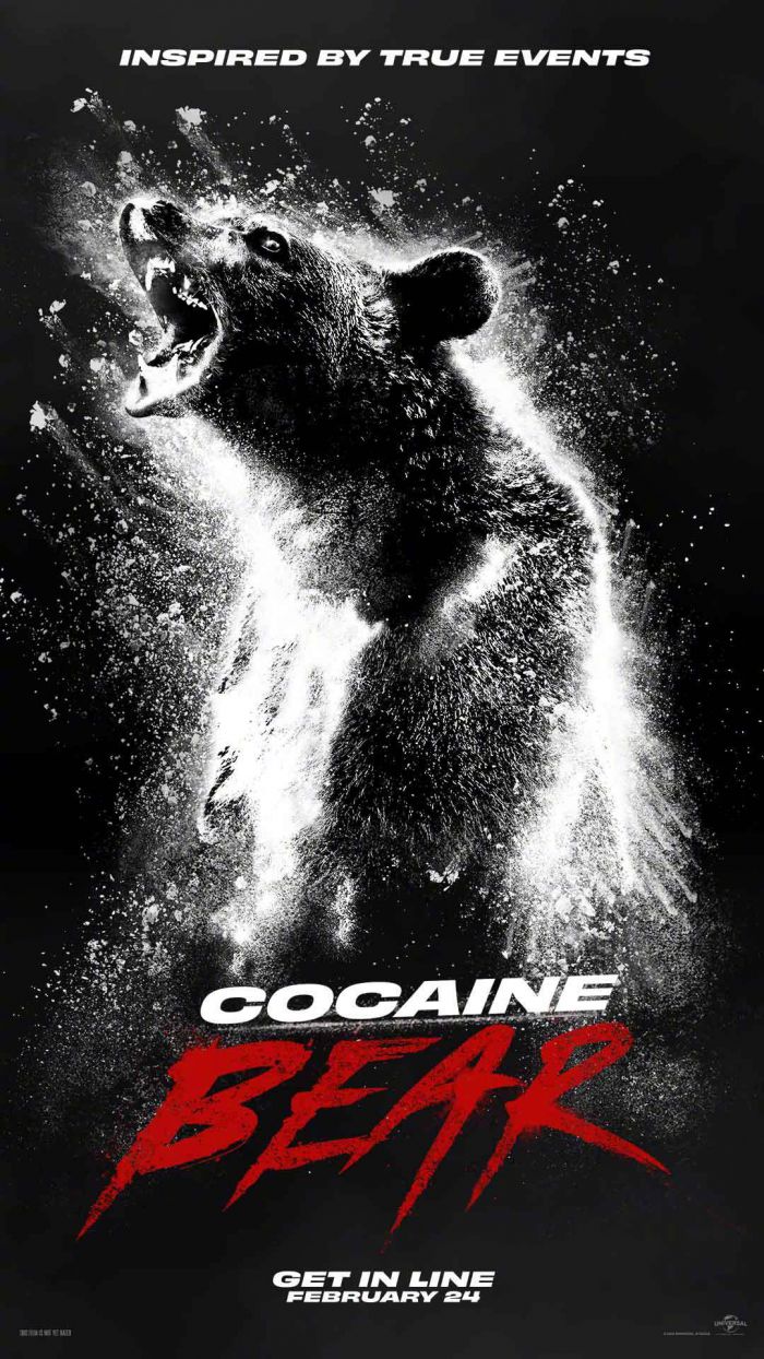 惊悚片《可卡因熊》发布海报 明年2月24日北美上映